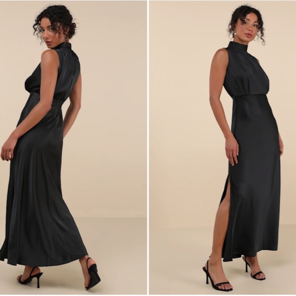 LULU's Elegant Sophisticated Special Event Wedding Bridesmaid Flowy Chiffon - Picture 6 of 6